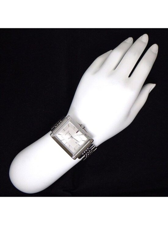 Gucci Watch Timeless Rectangle 138.4 Rectangular Sunray Silver Dial Date SS main image 11